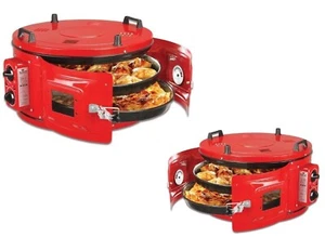 32L Itimat Oven Electrical Roster Chicken Pizza BBQ Grill Round Oven Double- Red - Picture 1 of 4