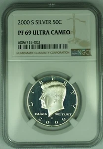 2000-S Proof Kennedy Silver Half Dollar 50C NGC PR 69 Ultra CAM (C) - Picture 1 of 2