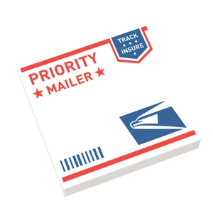 NEW - United Studs Postal Envelope - Custom Printed 2x2 Tile - Brick Office - Picture 1 of 2