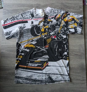 Vtg MGD Miller Genuine Draft Formula 1 Racing T-shirt Single Stitch L Sandbags - Picture 1 of 13