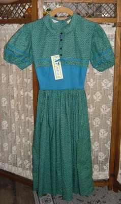 Vrg 1950's Cater Frock Cottagecore Girls Prairie Dress Fuller Fabric Tag Size 14 - Image 1 of 4