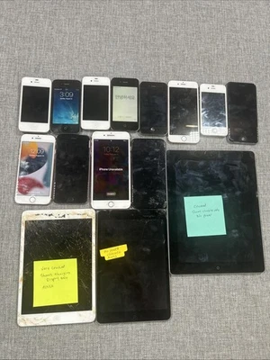 Apple iPhone iPad Lot Of 15 For Repair Or Parts XS 4 Mini 6 *read description* - Image 1 of 4
