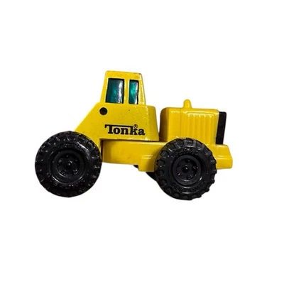 Tonka Tractor Construction Truck Vehicle 1992 Yellow Vintage 1:64 Diecast Used - Image 1 of 4
