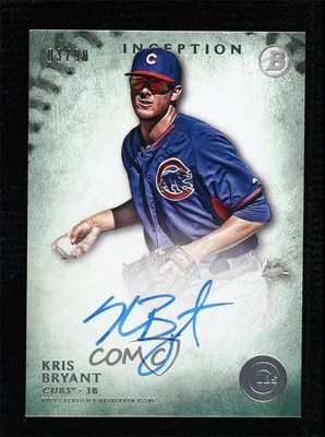 2015 Bowman Inception Prospect Auto Green /99 Kris Bryant #PA-KB Rookie Auto RC - Image 1 of 2