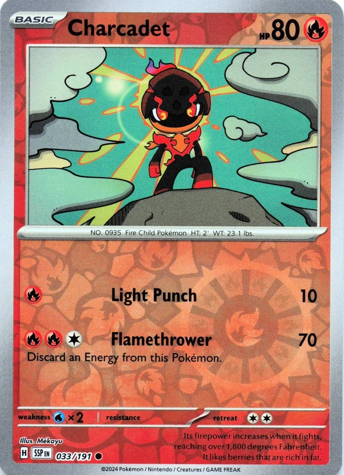 Charcadet 033/191 - REVERSE HOLO - SV08: Surging Sparks - NM - Image 1 of 2