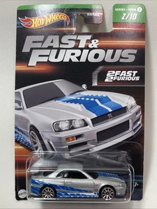 Hot Wheels Fast & Furious Nissan Skyline GT-R R34 BNR34 silber blau - 2/10 HNR88 - Bild 1 von 7