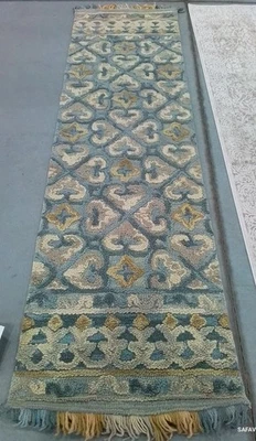 Alfombra BEIGE CLARO / AZUL 2'-3" x 8'-0" defecto precio reducido 1172790524 BLM420A-28 Foto 1 de 4