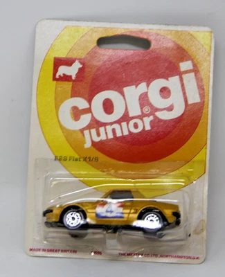 Corgi Junior Fiat X1/9 E86 New on card Gold #4 Rare Free Shipping - Image 1 of 4
