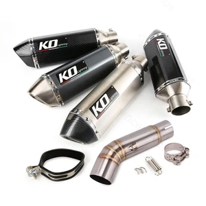 For Suzuki GSXS750 GSR750 BK750 Motorcycle Slip On Exhaust Mid Link Pipe Muffler - Picture 1 of 11