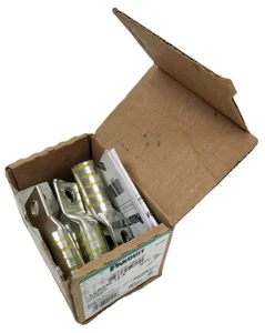 10 Panduit LCB250-12-X Long Barrel Lug 1-Hole 1/2" Stud 250kcmil Yellow NEW - Picture 1 of 7