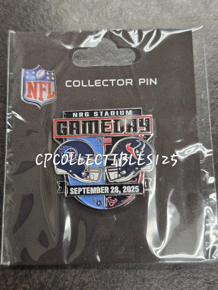 Prendedor del día del juego Tennessee Titans VS Houston Texans 28/09/2025 NUEVO Foto 1 de 1