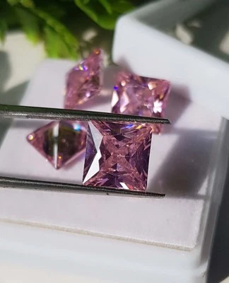 AAA Top Quality 100 % Natural  Pink Colour Princess Cut 5Pc 10x10x5.50mm 34Ct - Image 1 of 4
