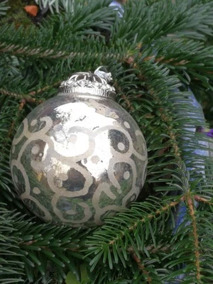 Pallina per albero di Natale Dalmassi D increspata palla di Natale palla di v... - Immagine 1 di 4