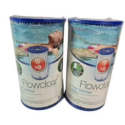 2-Pack Bestway Flowclear Pool Filter Cartridge Type IV/B - Image 1 of 4