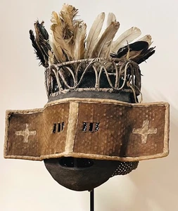 Máscara de guerrero Salampasu. Río Kasai, Congo. circa 1970. - Imagen 1 de 13