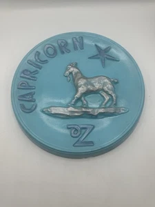 Sternzeichen Steinbock Wandrelief 3D Kreide Ware Gips Kunst Dekor 10".        F - Bild 1 von 7