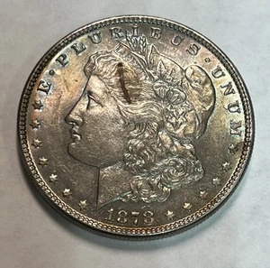 1878-P Morgan Silver Dollar 7TF Coin Natural Toning - Picture 1 of 2
