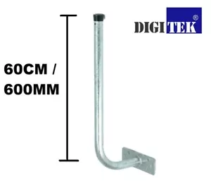Digitek Curved Fascia Bracket 60cm x 25mm Galvanised Antenna Mount Pole - Picture 1 of 4