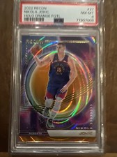 2022-23 Recon Nikola Jokic Holo Orange FOTL /17 PSA 8 Nuggets Championship MVP