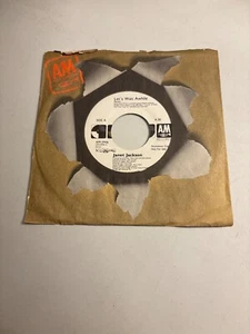 JANET JACKSON LET'S WAIT AWHILE 7" SINGLE DJ PROMO 45 RECORD 1987 ON A&M RECORDS - Picture 1 of 3
