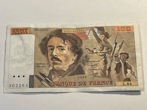 Billet France 100 Francs Delacroix 1984 (L1-6/2) - Imagen 1 de 2