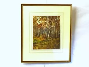 Watercolour painting original framed wood forest art JW Goldsmith English School - Picture 1 of 7