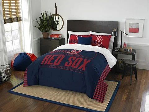 Boston Red Sox MLB Full/Queen Bedding Set Comforter/ 2 Shams By Northwest   C Cover
