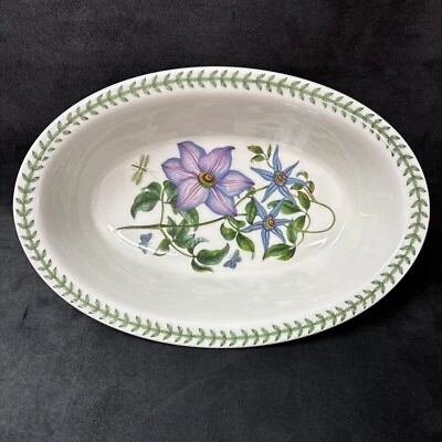 Portmeirion Jardín Botánico CLEMATIS Panadero Ovalado 11 Pulgadas Foto 1 de 4