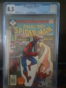 AMAZING SPIDER-MAN #167 CGC 8.5 White 1st Will O' Wisp Spider Slayer - Picture 1 of 1