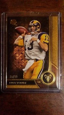 2015  TOPPS  FOOTBALL "TRIPLE THREADS"  GOLD KURT WARNER  38/99 - Image 1 of 2
