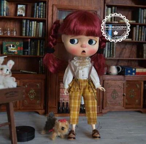 Blythe Overalls Outfit/ Blythe Shirt/ Pants Pullips Azone/ Licca OB24 BJD MJ A1 - Picture 1 of 4