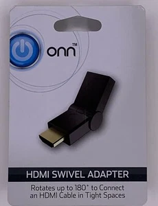 Adaptador giratorio Onn HDMI gira hasta 180 cables de conexión en espacios estrechos - Imagen 1 de 4