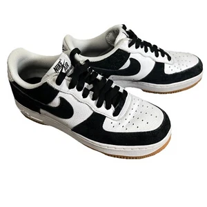 Nike Air Force One Low Tops Custom Athletic Shoe US Men's 6.5 Black & White AF1 - Picture 1 of 9