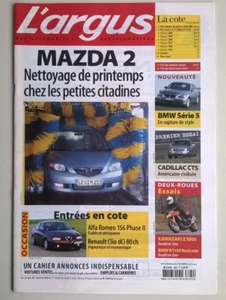 L'Argus de l'automobile - N°3869 du 03/04/2003 - Mazda 2 / Cadillac CTS / BMW 5 - Picture 1 of 12
