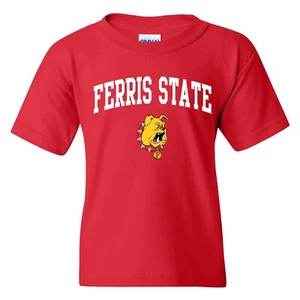 Ferris State University Bulldogs arch Logo Youth Tee - Red - Picture 1 of 7