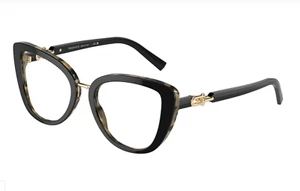 New Tiffany & Co Eyeglasses TF 2242 8256 52-19 140 Black on Havana & Gold Frames - Picture 1 of 6