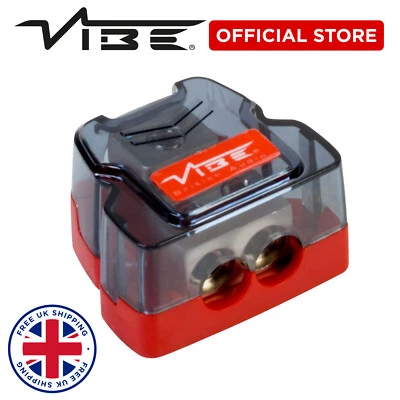 VIBE Critical Link Car Audio Nickel 2 Way Ground Distribution Splitter Block - Image 1 of 2