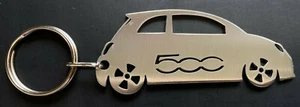 FIAT 500 KEYRING STAINLESS STEEL GIFT - Picture 1 of 2