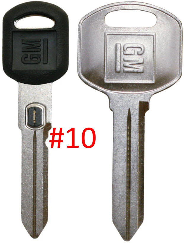NUEVA LLAVE DE ENCENDIDO GM OEM D. Sided VATS #10 + Llave de puertas/baúl OEM - HECHA EN EE. UU.  Foto 1 de 1