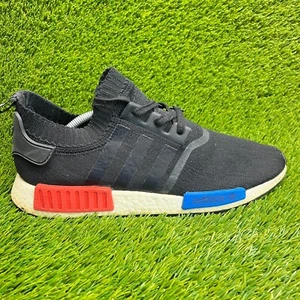 Adidas NMD R1 Core Black Lush Red Mens Size 13 Running Athletic Shoes Sneakers - Picture 1 of 11