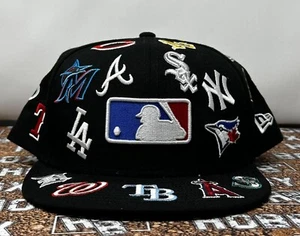 MLB All Over Logo Parche New Era Gorra Ajustada Talla 7 3/4 Nuevo - Imagen 1 de 7