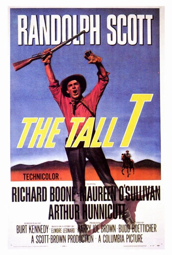 THE TALL T Movie POSTER 27x40 Randolph Scott Richard Boone Maureen O'Sullivan - Imagem 1 de 1
