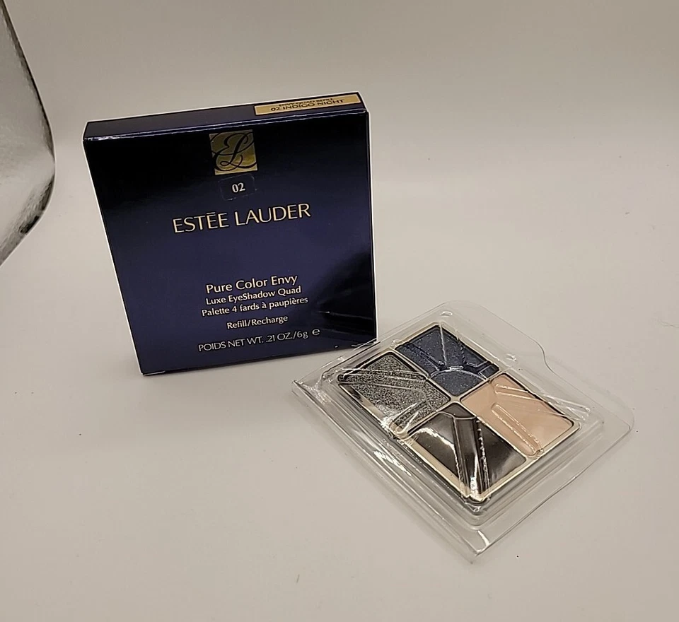 Estee Lauder~Pure Color Envy Luxe Eyeshadow Quad Refill ~#02 Indigo Night - Image 1 of 2