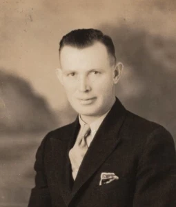 RPPC Postcard Handsome Man Sitting Suit Chair Studio Portrait - Picture 1 of 3