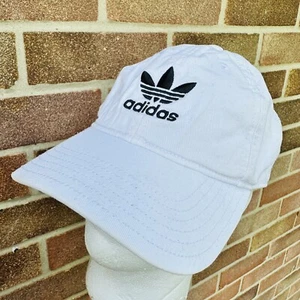 Adidas Damen-Baseballkappe/Mütze weiß & schwarz bestickt - verstellbar - Bild 1 von 4