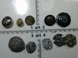 1 lotto bottoni gioiello strass smalti perle grigio buttons boutons vintage g10 - Picture 1 of 1