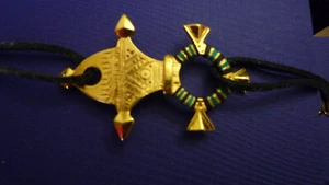 TRES BEAU BRACELET "HIPANEMA" BILLY TURQUOISE ET NOIR /DORE/TBE - Foto 1 di 2