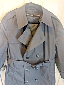 DSCP Garrison Col Black Military Trench Coat All Weather Removable Lining 42S - Picture 1 of 16