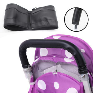 Baby Pram Grip Handle Sleeve Stroller Bar Cover Rotary Bumper Leather Universal