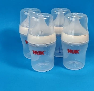 NUK Perfect Match Baby Bottle 4 oz Slow Flow  Anti Colic Air Vent Pack of 4 New - Image 1 of 4